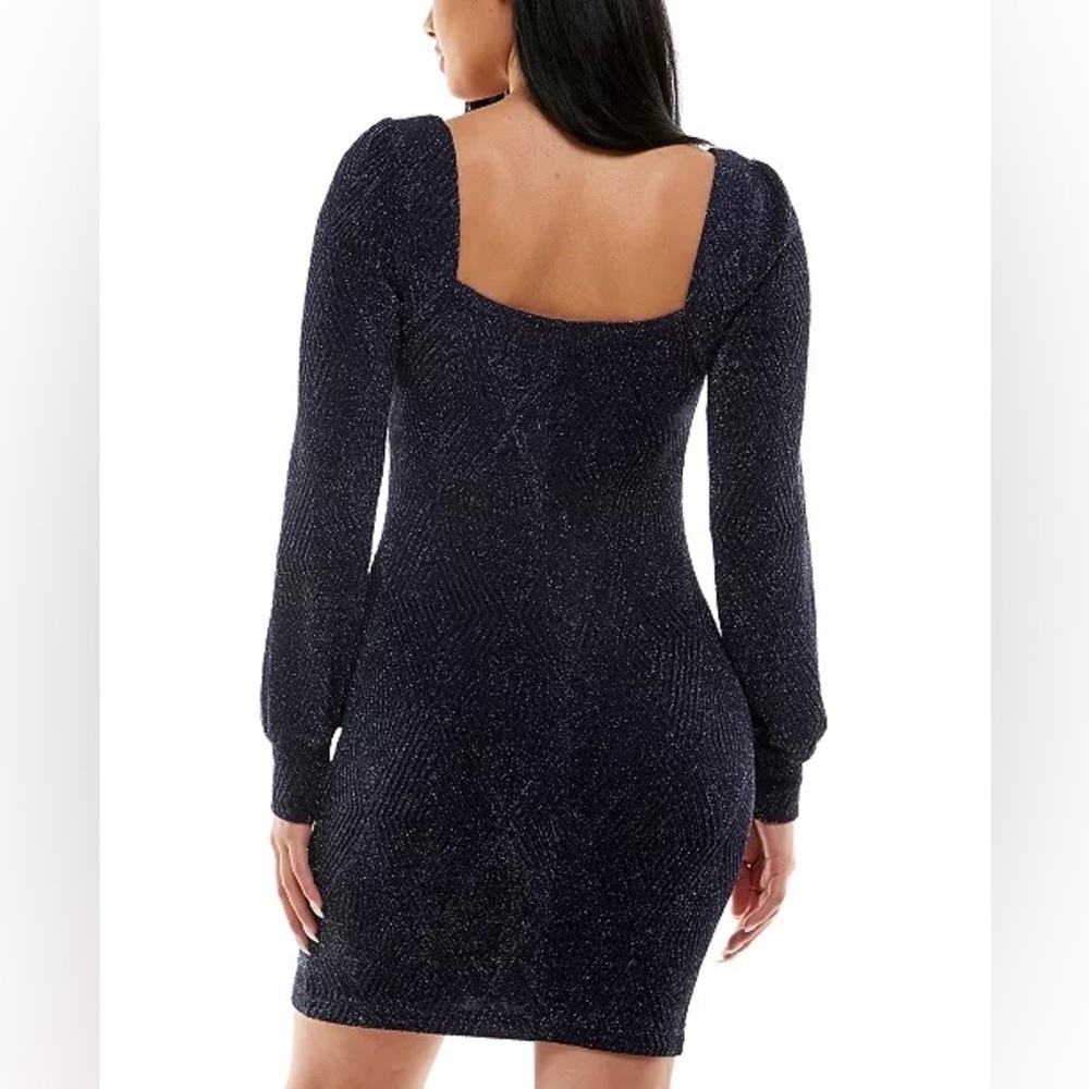 NWT Navy Blue glittery dress - Picture 3 of 6